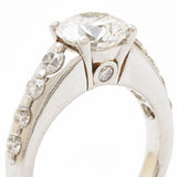 2.28 Carat Round Brilliant Cut Diamond Platinum Ring