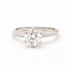 Tiffany & Co. 0.60  Carat Diamond Solitaire Platinum Ring