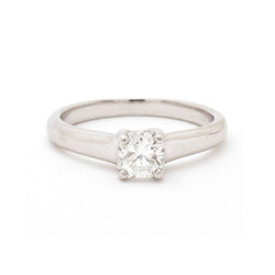 Tiffany & Co. 0.64  Carat Lucida Cut Diamond Platinum Ring