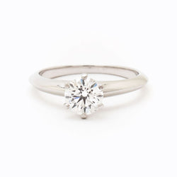 Tiffany & Co. 0.71 Carat Diamond Solitaire Platinum Ring