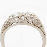 Vintage 1.80 Total Carat European Cut Diamond Ring