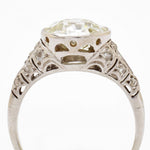 Vintage 2.50 Carat European Cut Diamond Platinum Ring