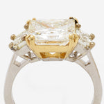 4.01 Carat Princess Cut Diamond and Platinum Ring