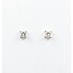 14kt White Gold Princess Cut Diamond Stud Earrings