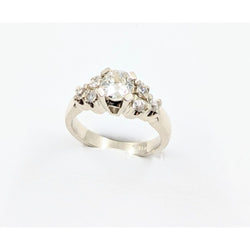 14kt White Gold Diamond Engagement Ring.  0.90ct Tw