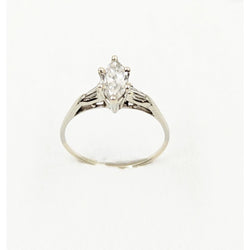 Ladies 14kt W/G Marquise Cut Diamond Ring. 0.66 Ct