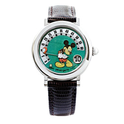 Gerald Genta Jump Hour Fantasy Disney Steel Retrograde Watch
