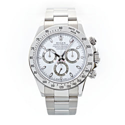 Rolex Stainless Steel Cosmograph Daytona White Chronograph Watch