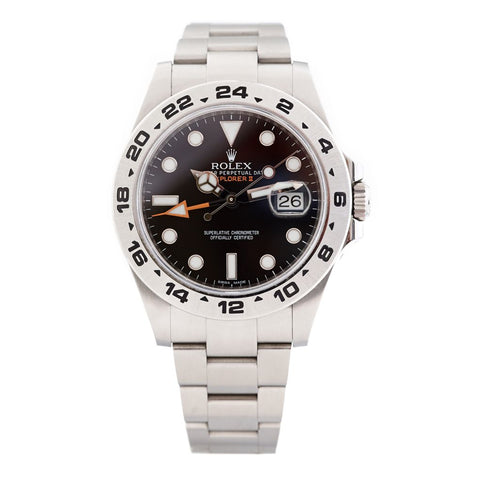 Rolex Oyster Perpetual Explorer II Black 42MM Steel Watch. Circa 2015