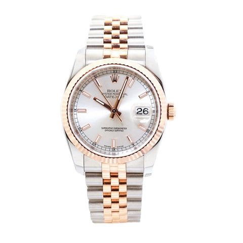 Rolex Oyster Perpetual Datejust Pink Gold & Steel 36mm Watch
