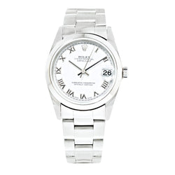 Rolex Oyster Perpetual Datejust Mid-Size Steel White Dial Watch