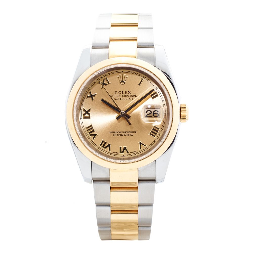 Rolex Oyster Perpetual Datejust TwoTone Champagne Van Rijk