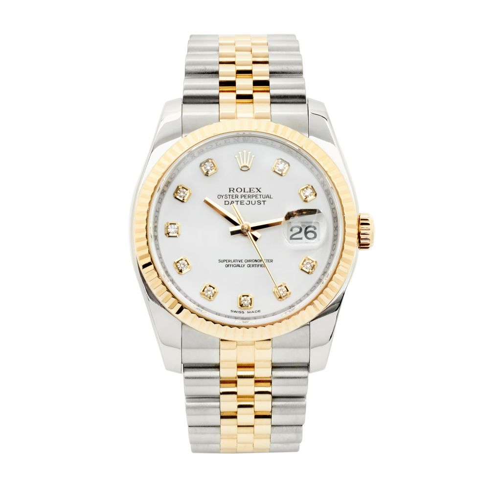 Rolex Oyster Perpetual Datejust 2-Tone Diamond Dial Watch – Van Rijk