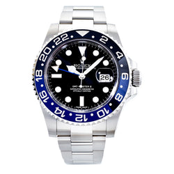 Rolex Oyster Perpetual GMT Master II Black and Blue Batman 40mm Watch