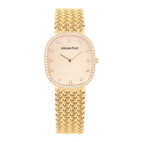 Audemars Piguet Oval 18 Karat Rose Gold Bracelet Watch