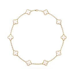 Van Cleef & Arpels Vintage Alhambra 10 Motif MOP Necklace