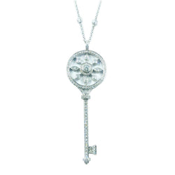 Tiffany Diamond Key With Diamond By The Yard Necklace