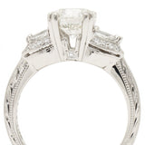 Tacori 1.50 Carat Round Brilliant Cut Diamond Platinum Ring
