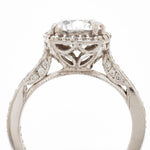 Tacori 1.74 Carat Round Brilliant Cut Diamond Halo Set Ring