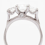 2.06 Carat Emerald Cut Diamond Ring with Sidestones