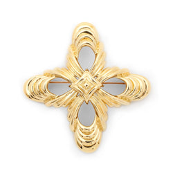 Tiffany & Co. Gold Maltese Cross Ribbon Pendant/Pin