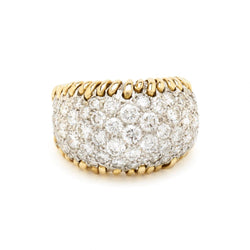 Tiffany & Co. Yellow Gold, Platinum & Diamond Stitches Ring