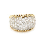 Tiffany & Co. Yellow Gold, Platinum & Diamond Stitches Ring