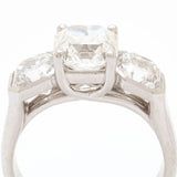 Tiffany & Co. Three Stone Lucida Cut Diamond Platinum Ring