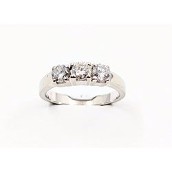 14kt white Gold Diamond Trinity Style Ring