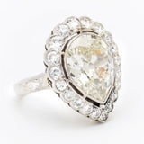 Impressive Vintage Edwardian 4.53 Carat Pear Shaped Diamond Ring. Circa 1910-1915
