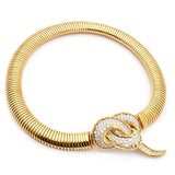 Yellow Gold Tubogas Pavé-set Diamond Necklace