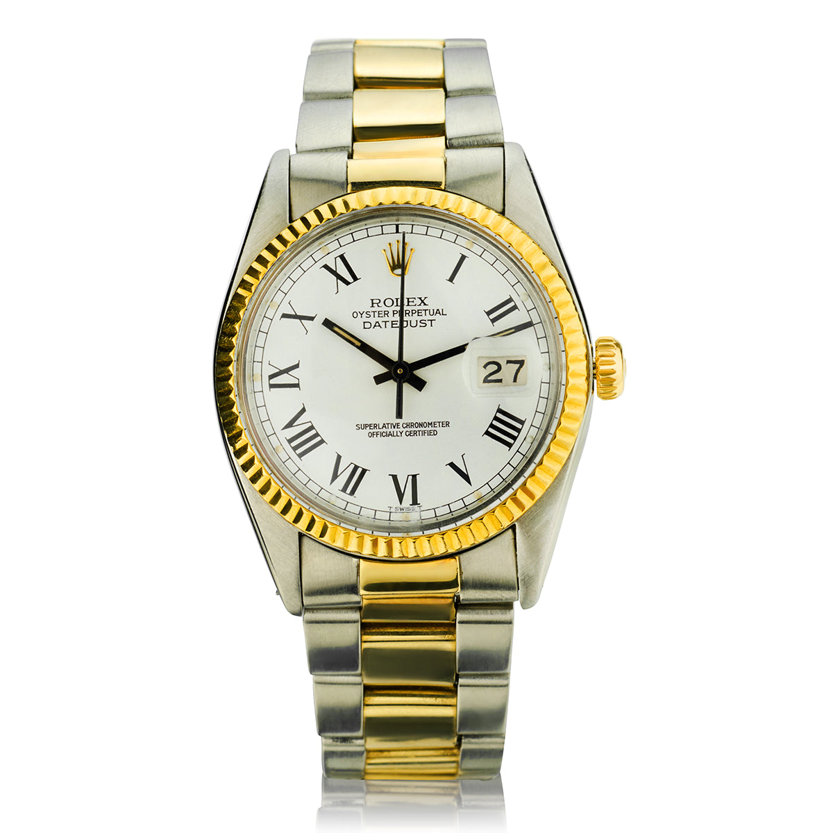 Vintage Rolex Datejust Wristwatch in Steel and 18kt Gold. Ref