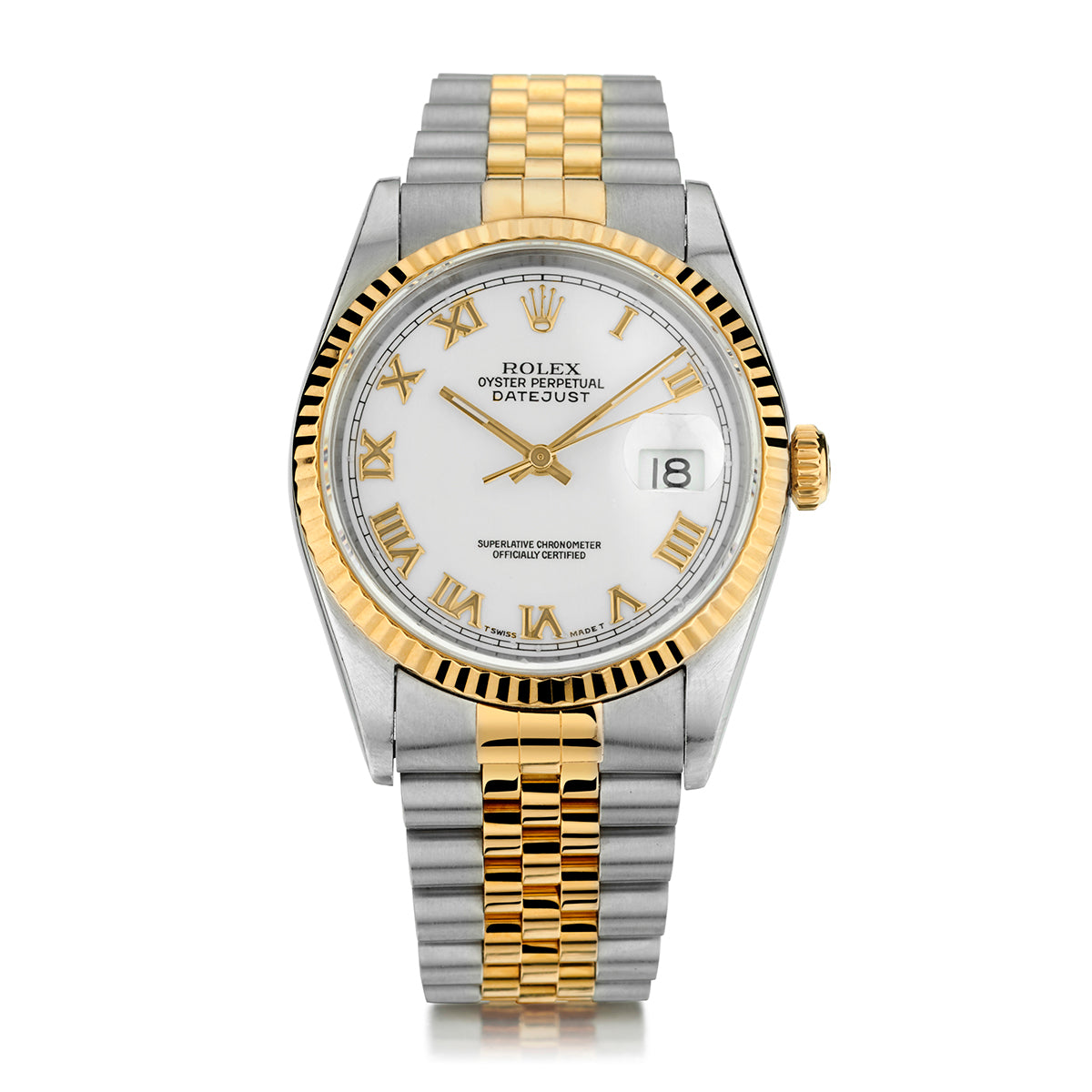 Rolex Datejust 36mm in Steel and 18kt Yellow Gold.Ref:16233