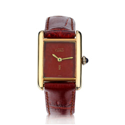 Cartier Ladies Sterling Silver with Vermeil Plating. Red Spider Dial.
