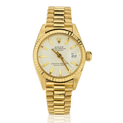 Rolex Ladies Datejust 18kt Yellow Gold Presidential Watch. Ref: 6517