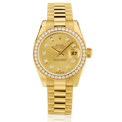 Rolex Ladies 18kt Yellow Gold Presidential Wristwatch. Ref: 179138