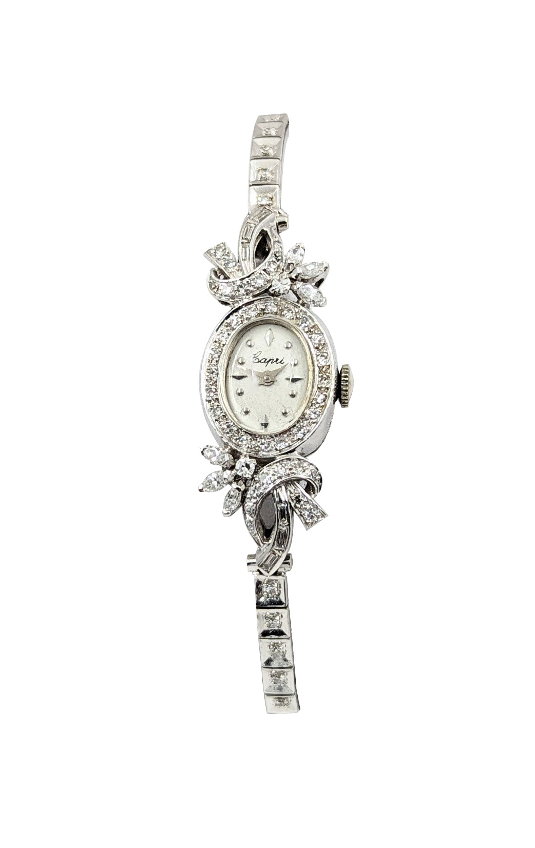 Vintage 14kt White Gold Ladies Diamond Dress Watch | Van Rijk Estate Jewellers Toronto Vintage 14kt White Gold Ladies Diamond Dress Watch | Van Rijk Estate Jewellers Toronto