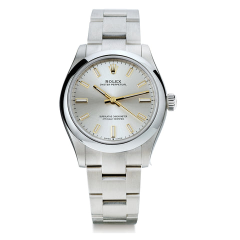 Rolex Stainless Steel Wristwatch with Silver Dial. 31mm. Ref: 277200