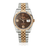 Rolex Oyster Perpetual Datejust Bronze Floral Motif 2-Tone Watch