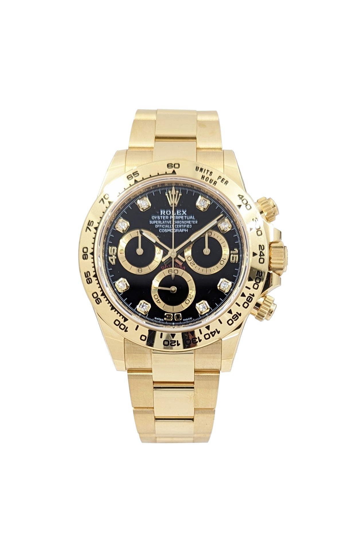 Rolex Cosmograph Daytona Yellow Gold Black Dial Watch 2021