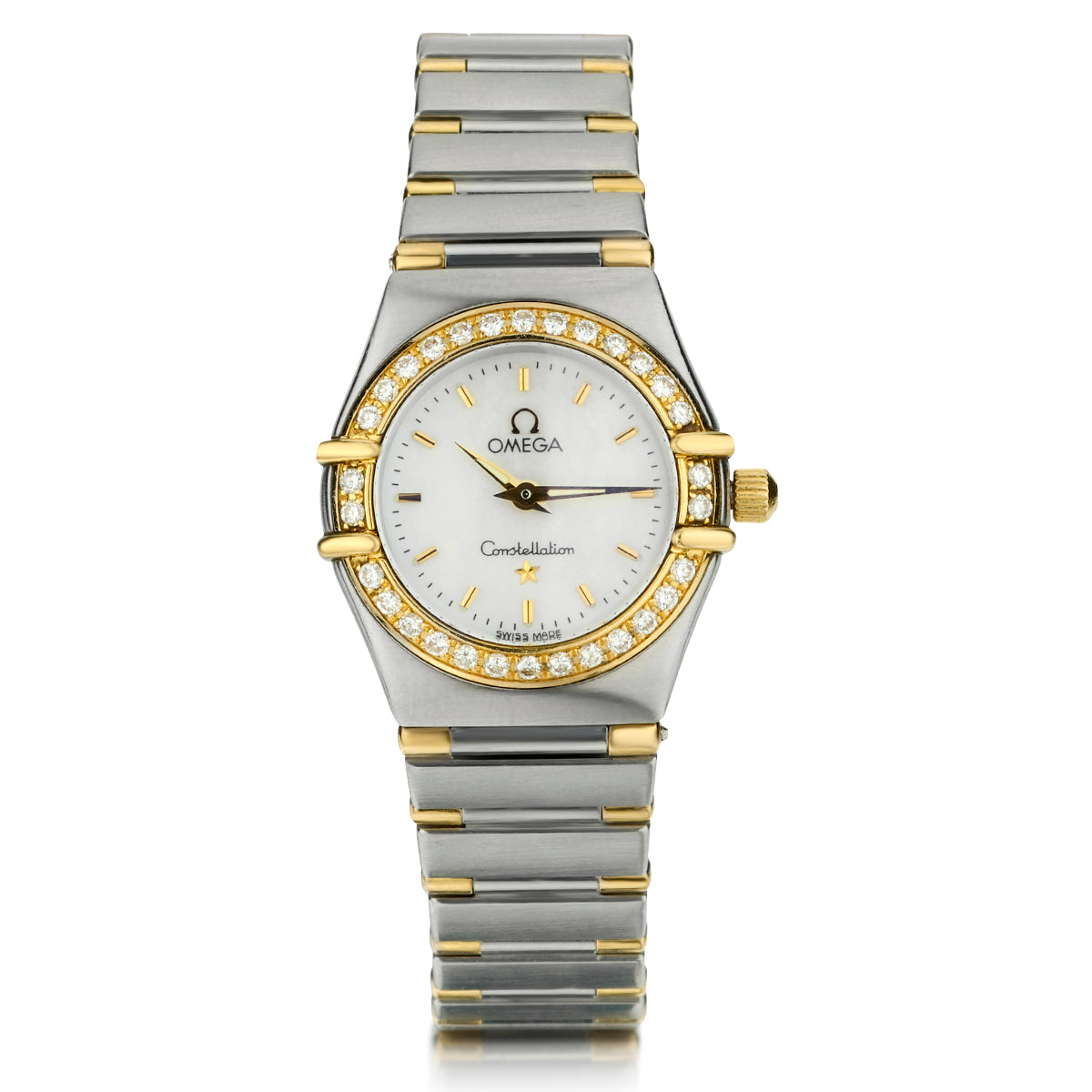 Omega Constellation Ladies Mini M.O.P Diamond Dial and Bezel