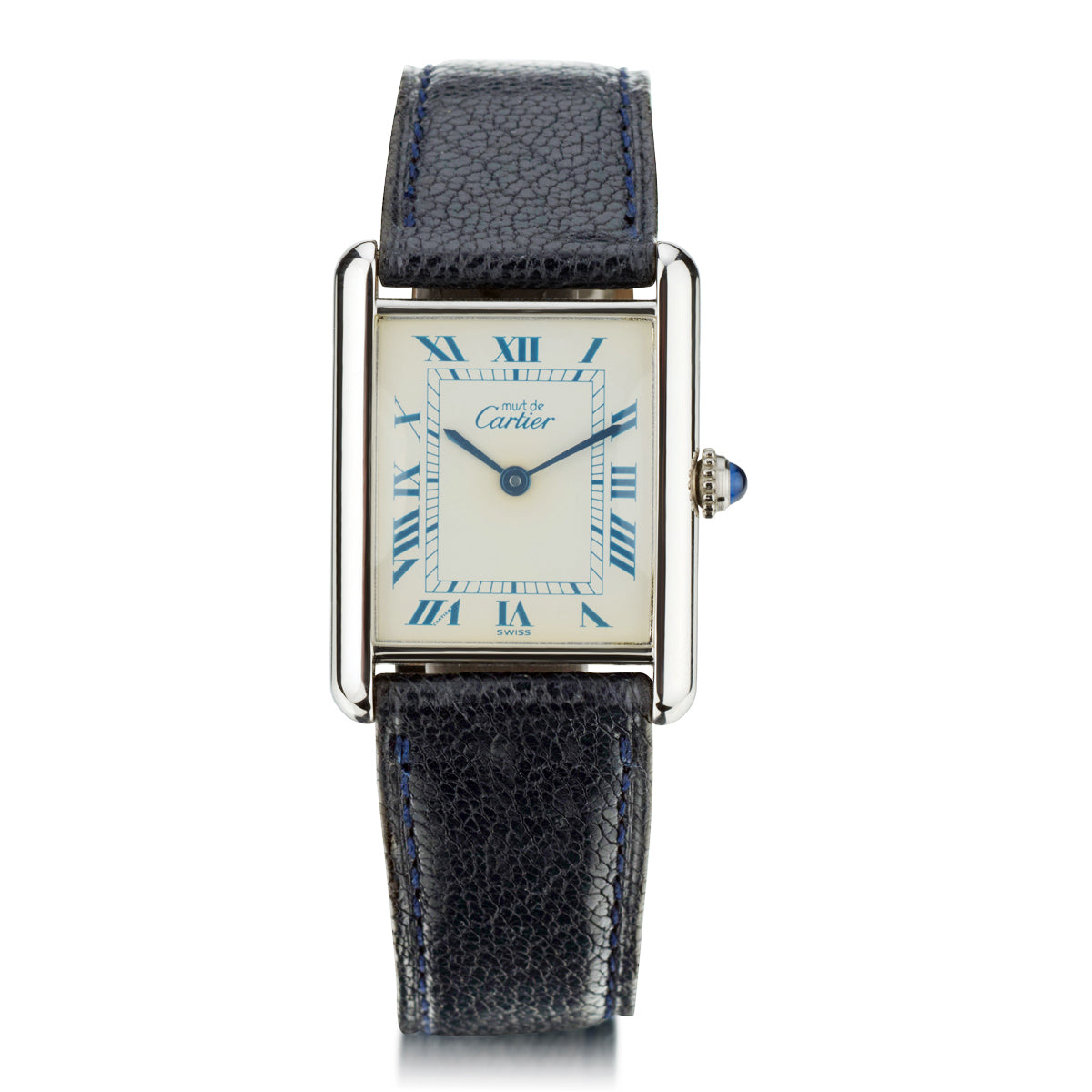 Rare Cartier le Must Tank Sterling Silver. 30mm x 23mm.
