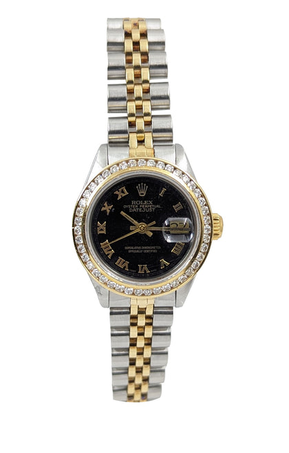 Rolex Ladies Two Tone Datejust. 26mm. Diamond Bezel: Ref 6917