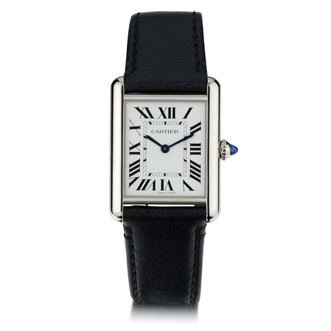 Cartier Solarbeat Large Tank Must in Stainless Steel. Ref:WSTA0059. New / Unworn