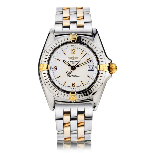 Breitling Ladies Callistino in Steel and 18kt Yellow Gold. Ref