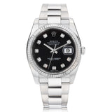 Rolex Oyster Perpetual Datejust Black Diamond Dial Watch. Ref: 116234