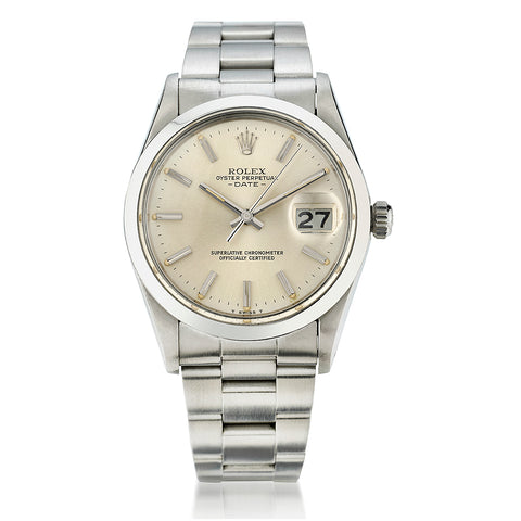 Rolex Date in Stainless Steel. Silver Dial. Ref: 1500. Circa 1982