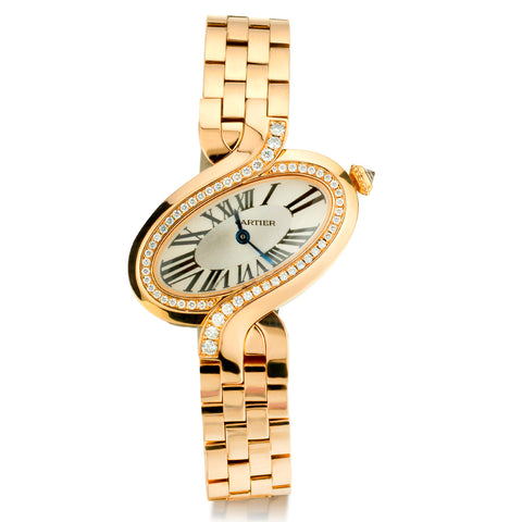 Cartier Delices De Diamond 18kt Pink Gold Ladies  Wristwatch .Ref: 800003