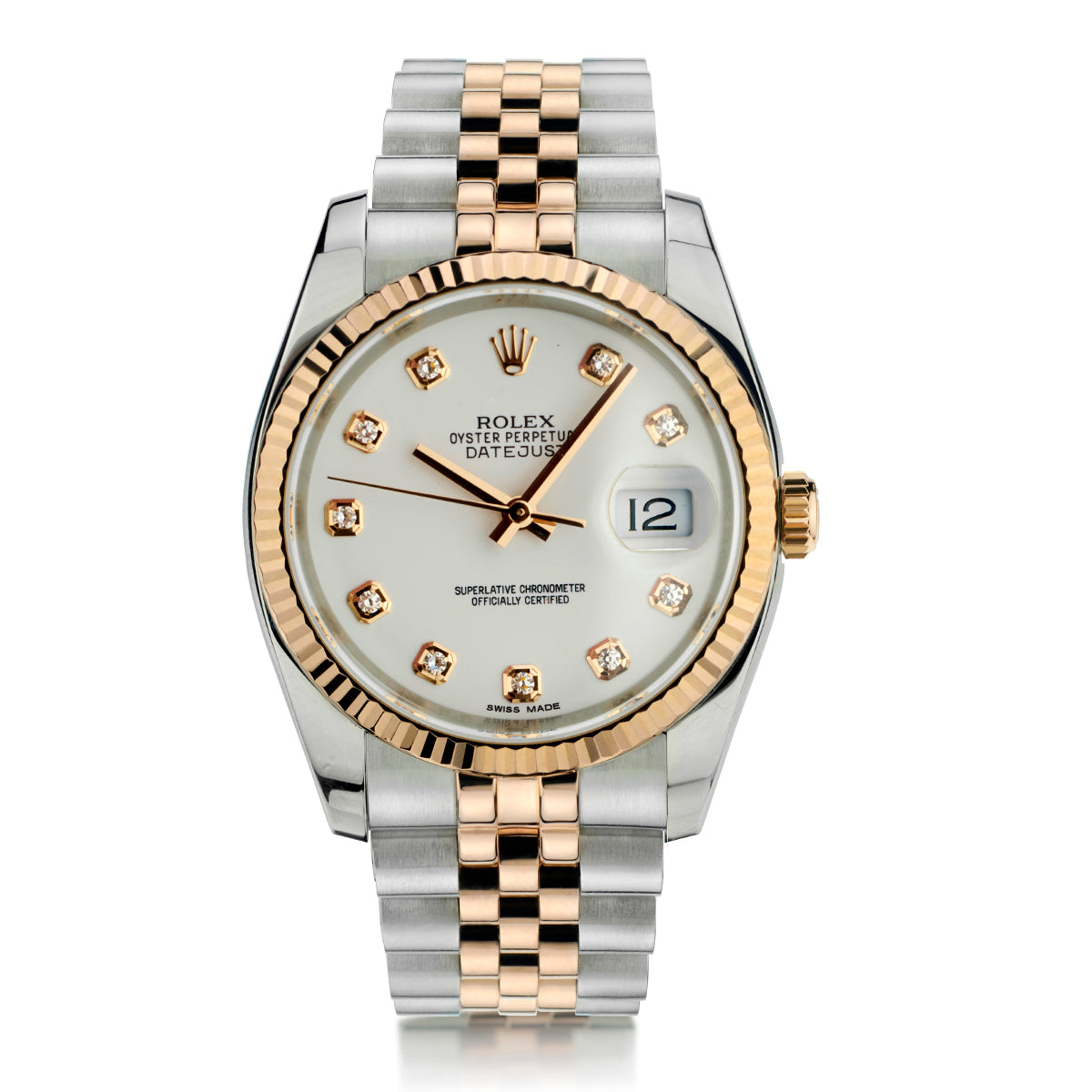 Rolex Oyster Perpetual Datejust Two-Tone Diamond Dial. 36MM Watch. Ref ...
