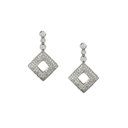 Ladies Diamond Pendant/Drop Earrings. 1.75ct Tw